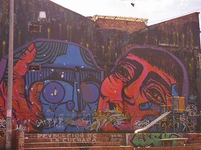 Graffiti de Bastardilla en Bogotá