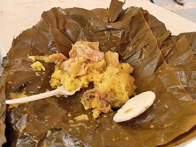 Tamal abierto en Bogotá