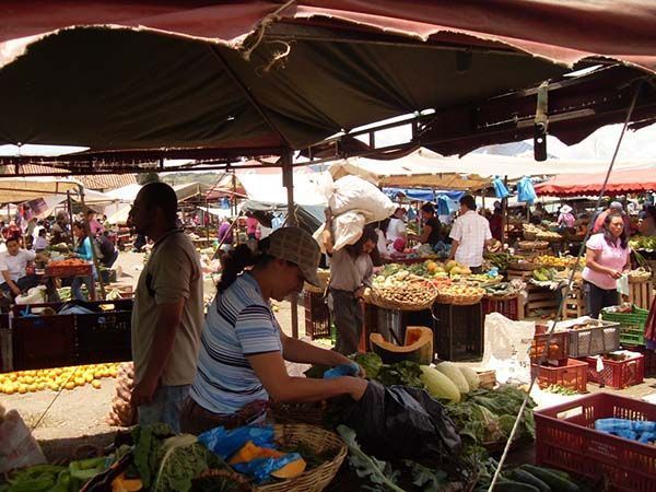 Puestos del mercado de Villa de Leyva