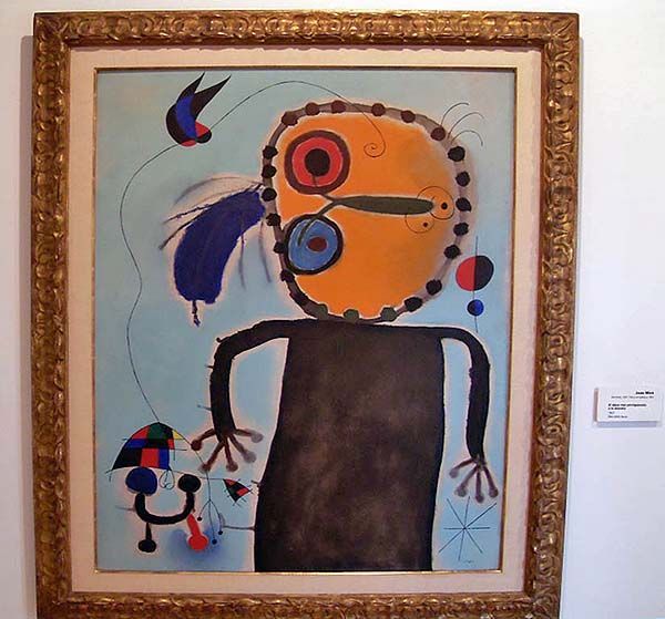 Un cuadro del artista Joan Miró en el Museo Botero de Bogotá