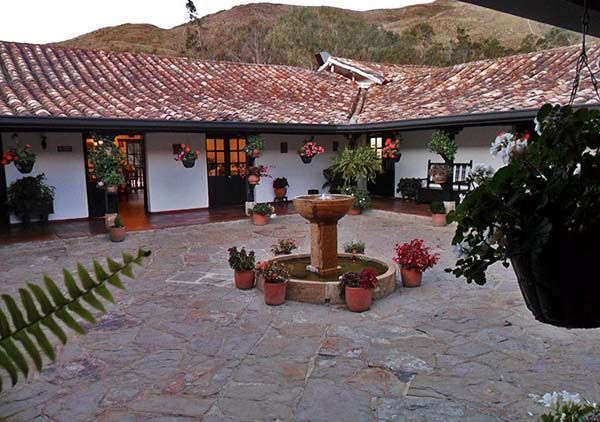Patio del Hotel Duruelo en Villa de Leyva