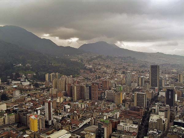 Vistas del centro de Bogotá desde la torre Colpatria