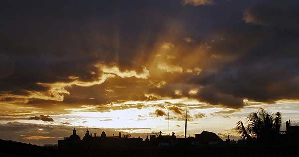 Bonito atardecer en Bogotá, Colombia