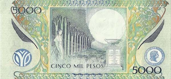 Billete Colombiano de 5.000 pesos 