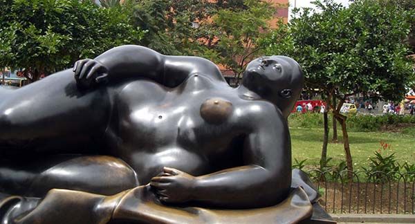 Estatua de Botero el Parque Berrío de Medellín