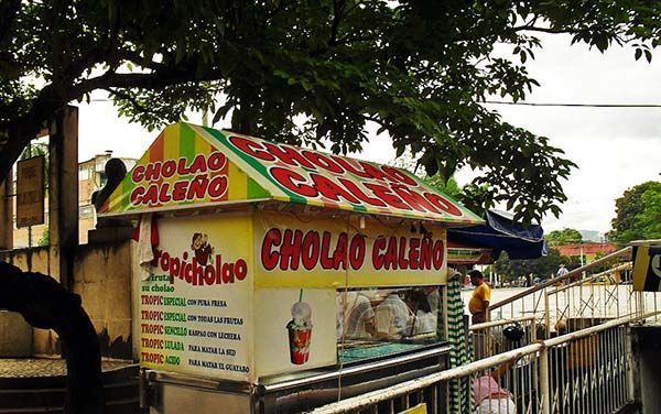 puesto de cholao caleño en Melgar