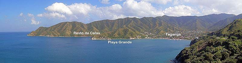Vistas de las playas de Taganga