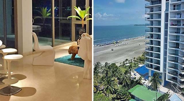 habitación y playa del hotel