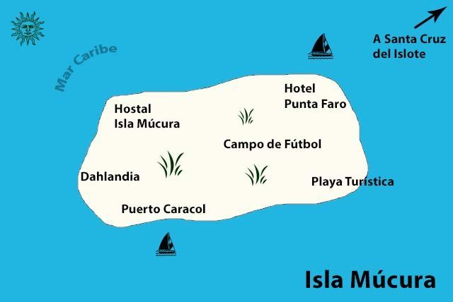 mapa de isla Múcura, Caribe Colombiano