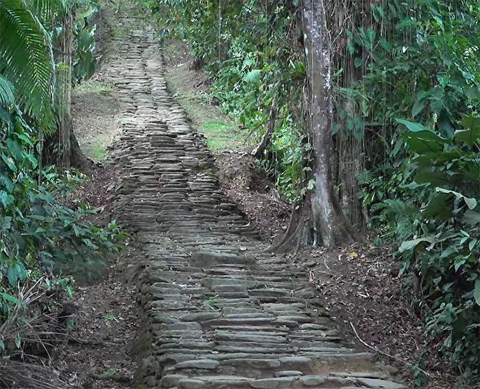 Escalones de entrada a Ciudad Perdida