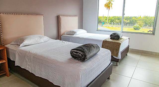 habitación doble de la hacienda