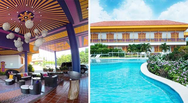 piscina y salones comunes del hotel